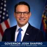 Pennsylvania Gov. Josh Shapiro in a formal portrait