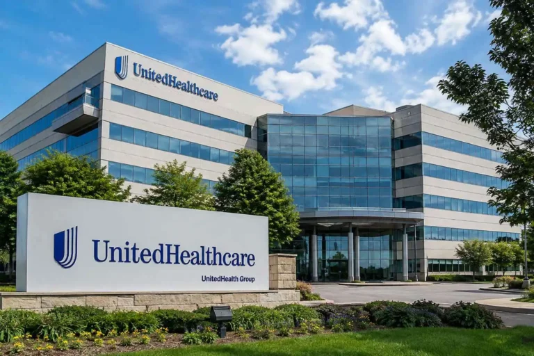 UnitedHealth Group headquarters building after the company ranked fourth in the Fortune Global 500 2026 by revenue.