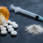 Fentanyl-related drug overdose and prescription pills representing the U.S. overdose crisis