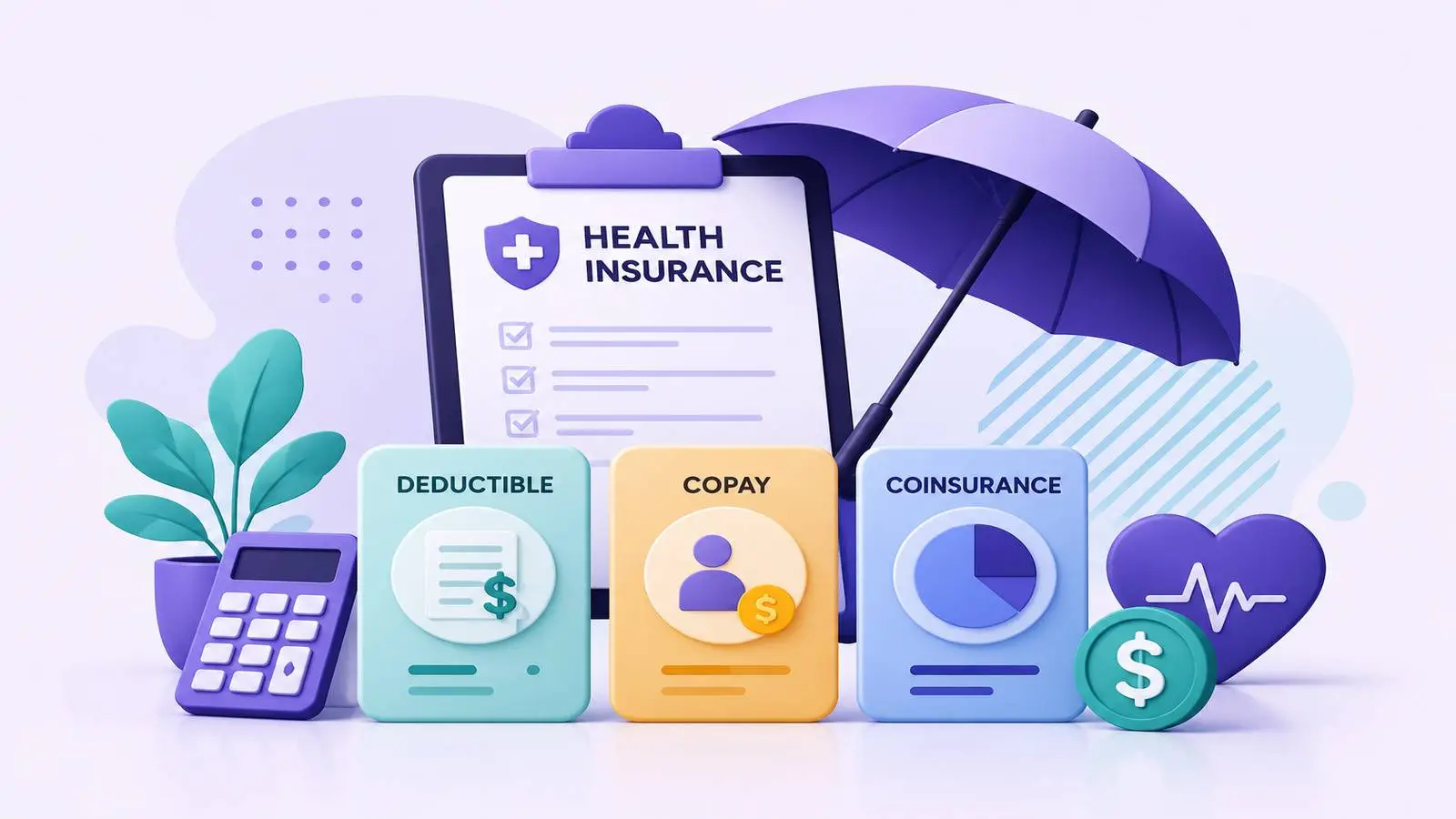 Deductible vs. Copay vs. Coinsurance: What's the Difference? 1 deductible vs copay vs coinsurance health insurance comparison