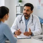 Doctor reviewing healthcare records during a Medicare payment audit review