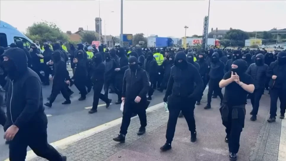 Masked Men Block Dover Port in ‘Stop the Boats’ Protest as 4-Mile Traffic Jam Hits UK Ferry Hub 51 image 32